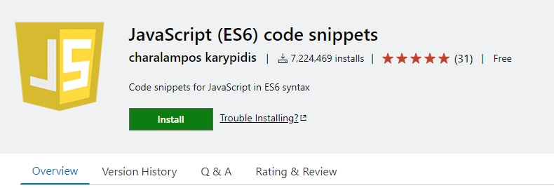 JavaScript es6 Snippets