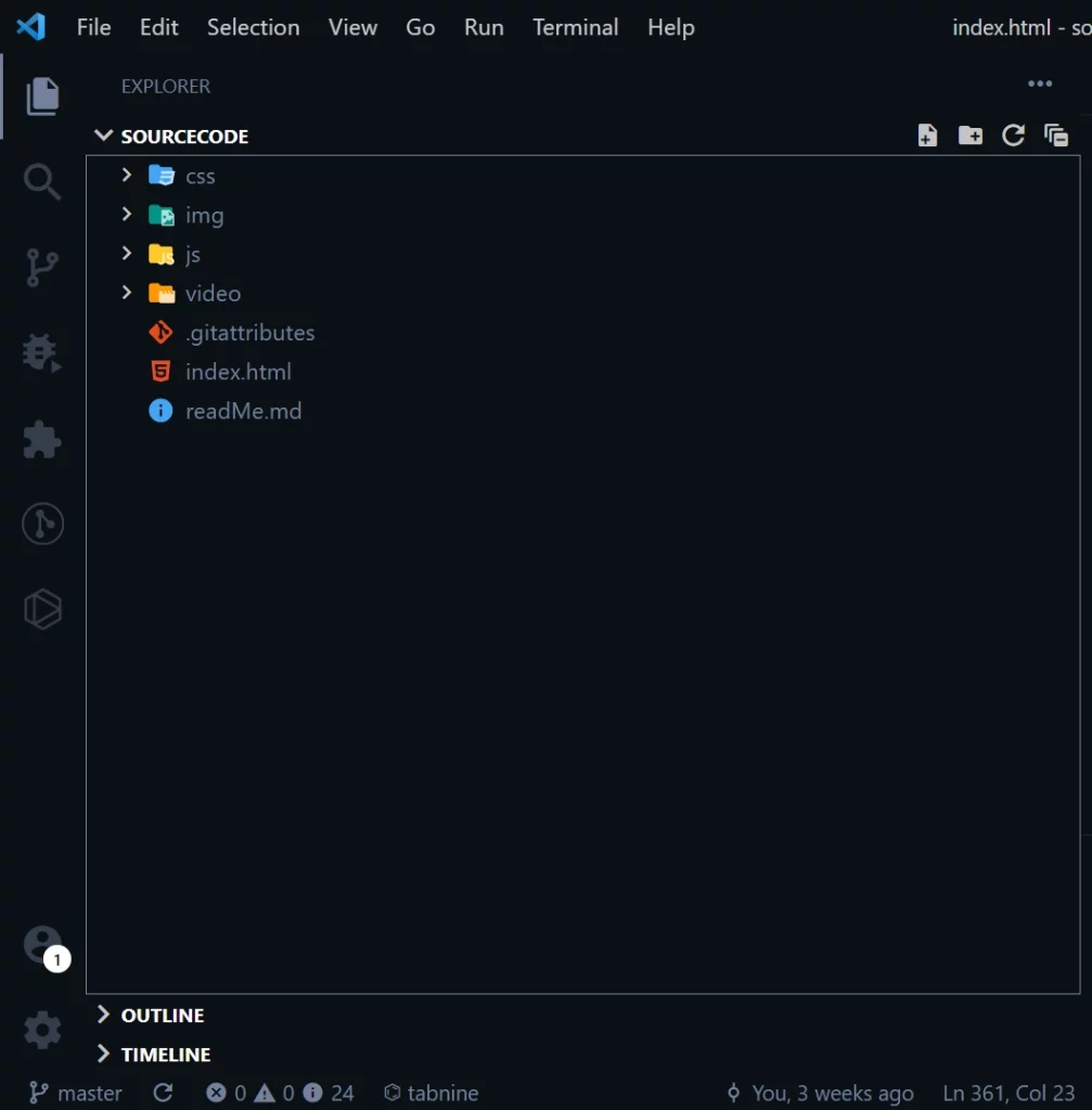 squid game website folder structure