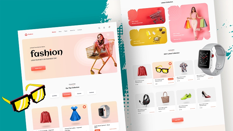 how to build a fashion ecommerce website with html css scss and javascript