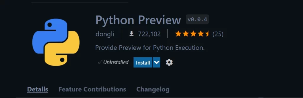 python preview extension