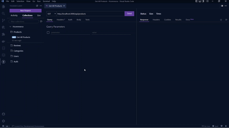 export thunder client collection ad environment