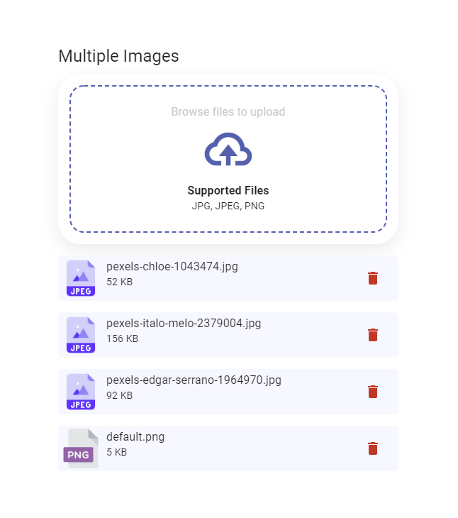 multipart formData multiple image upload with React, RTQ Query, React hook form and TypeScript