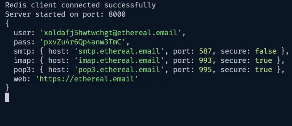 nodemailer test credentials