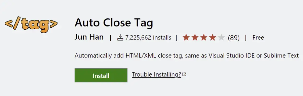 auto close tag vs code extension for vuejs developers