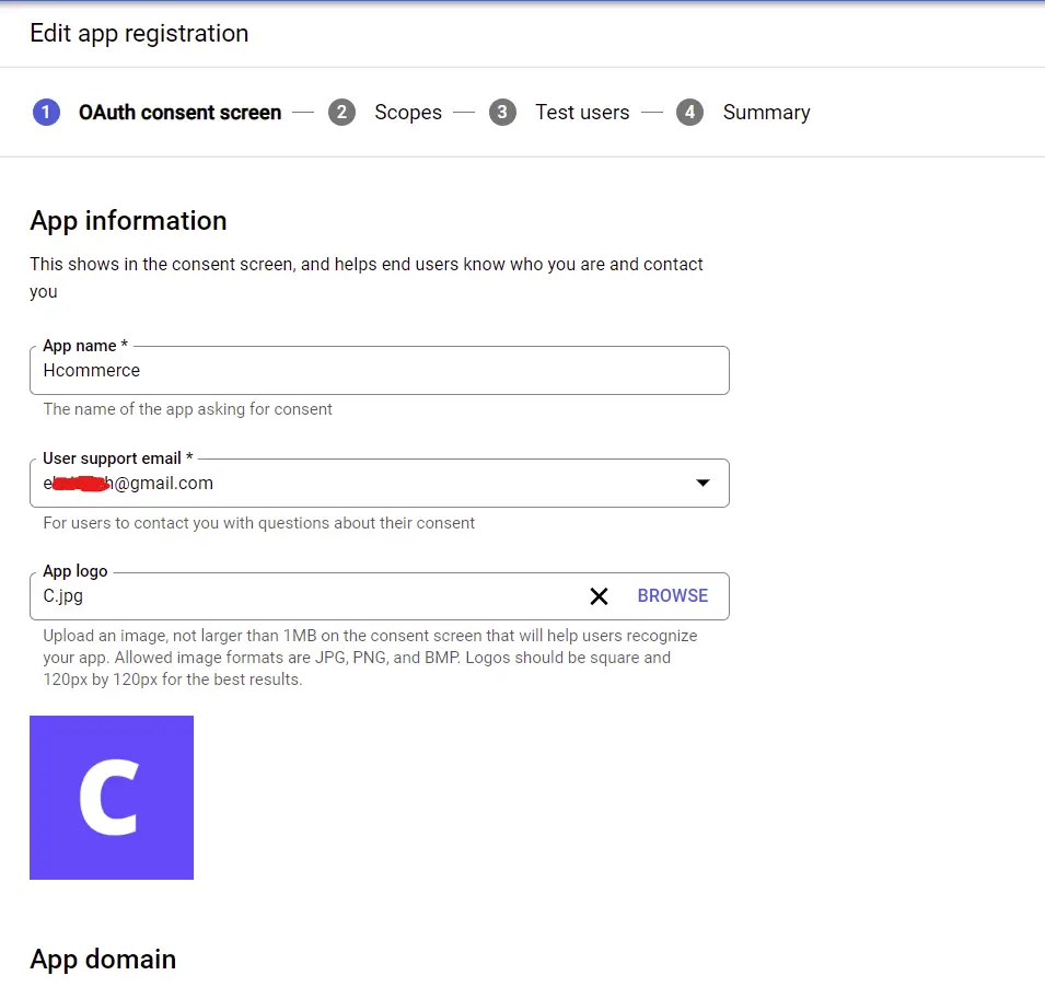 google oauth consent screen registration