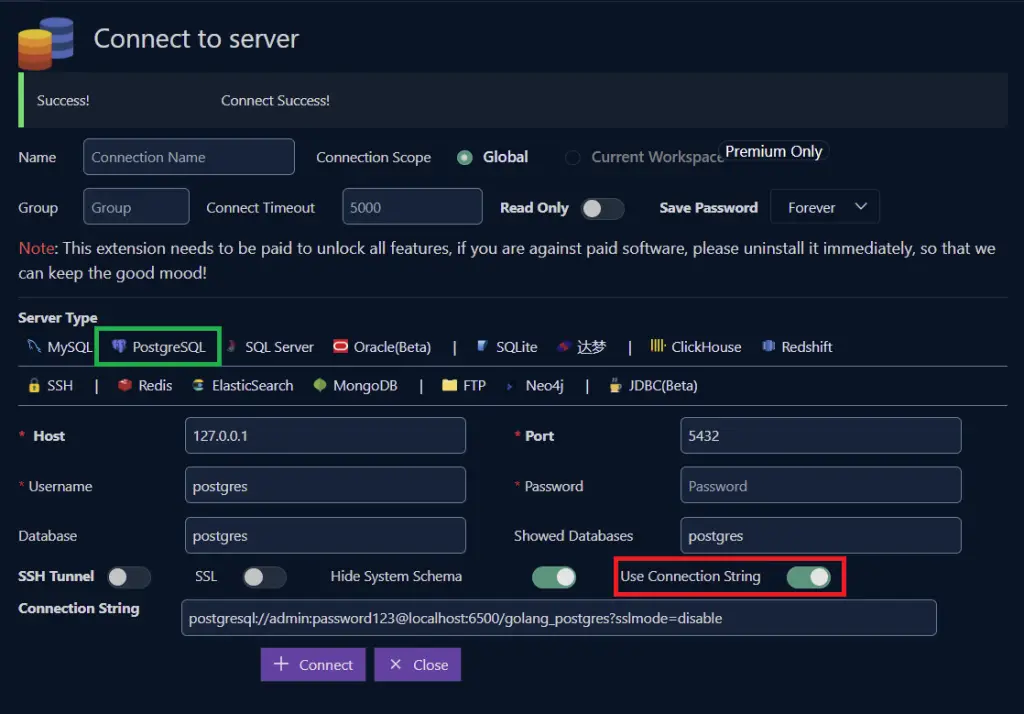 mysql vs code extension postgresql