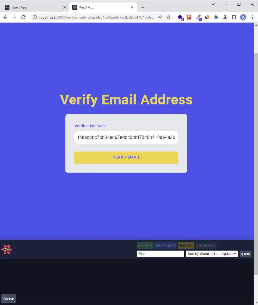 react query axios interceptors jwt authentication verify email address