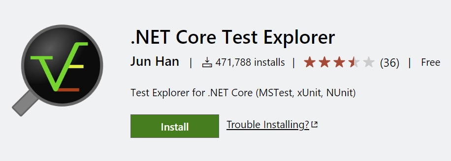 dotNET Core Test Explorer