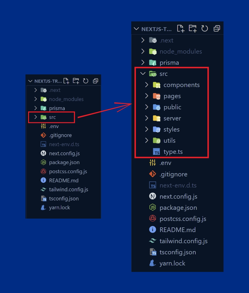 Next.js tRPC project structure