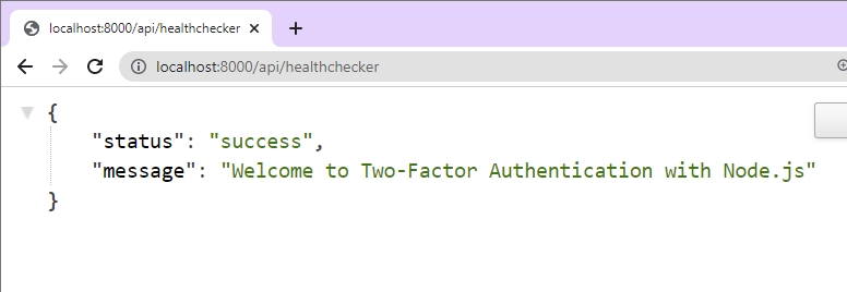 two factor authentication 2fa express server initial set up