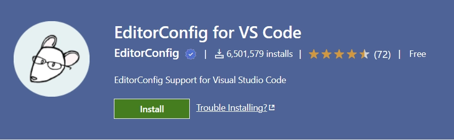 Editor Config for VS Code