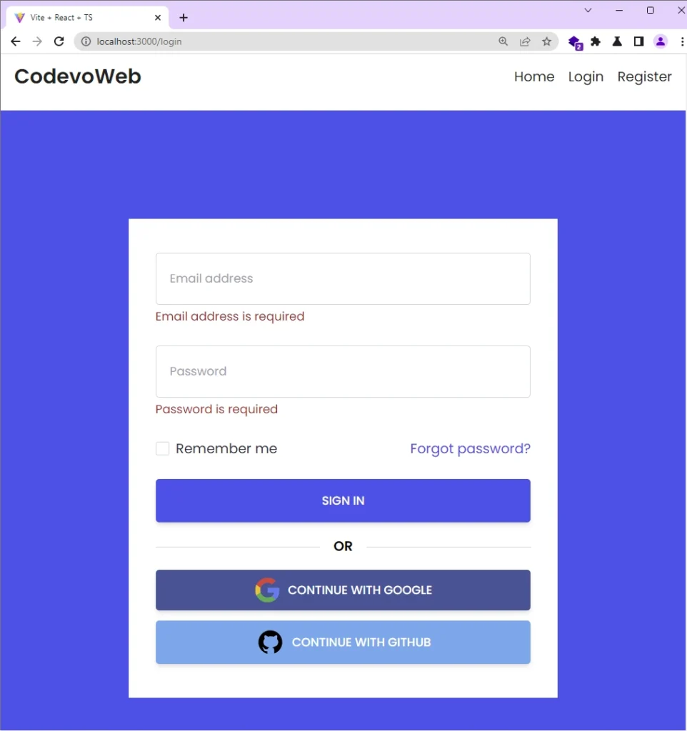 GitHub OAuth in React.js Login Page