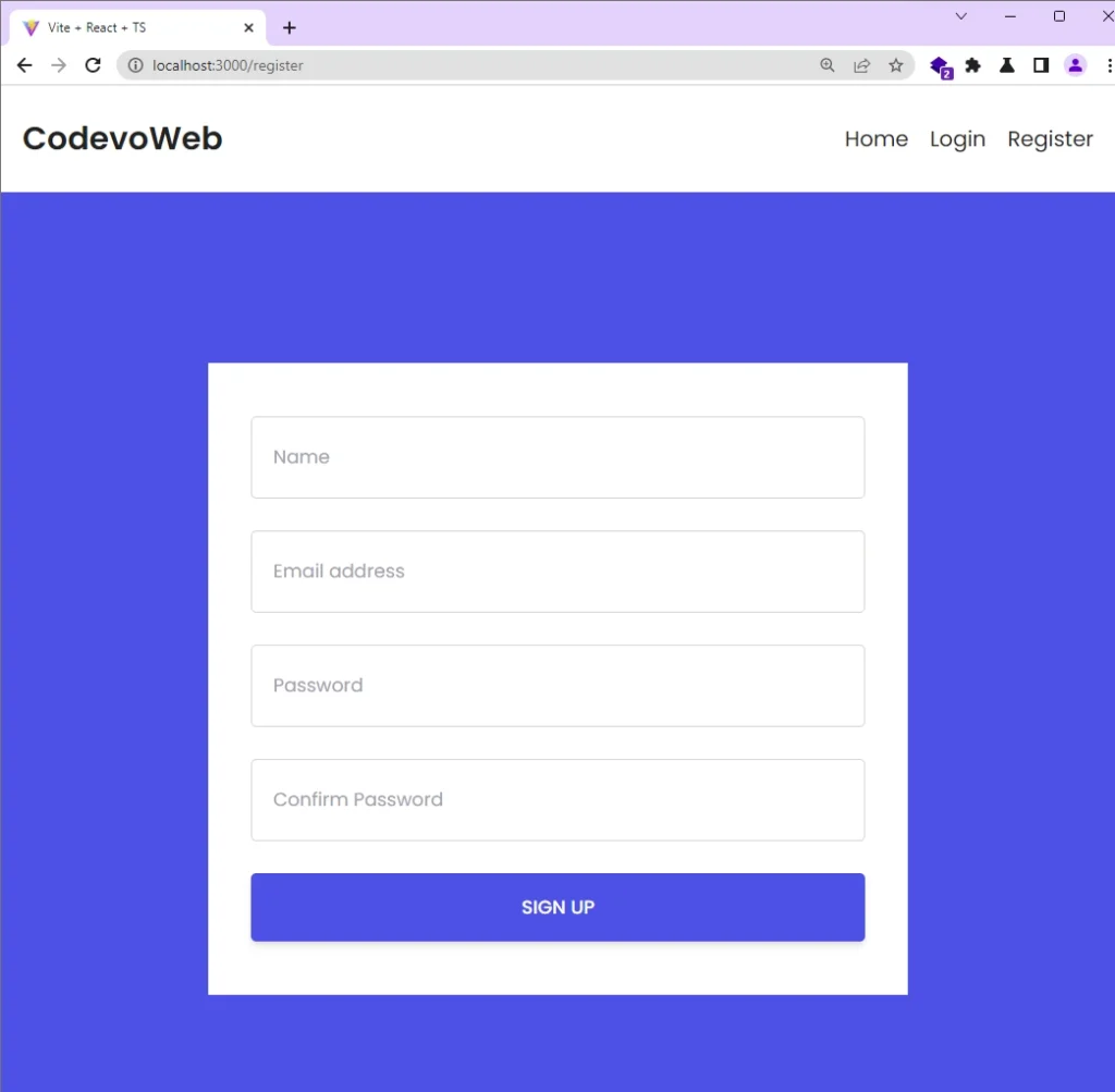 Google OAuth2 in React.js Register for an Account