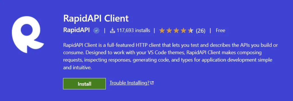 RapidAPI Client extension