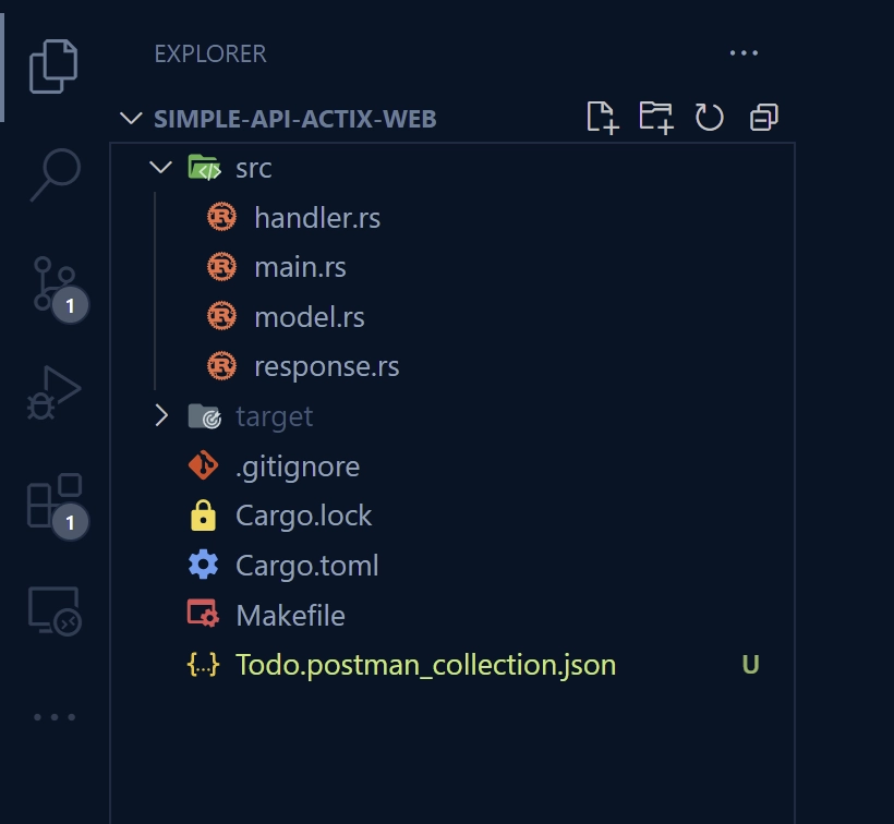 rust actix web api folder structure