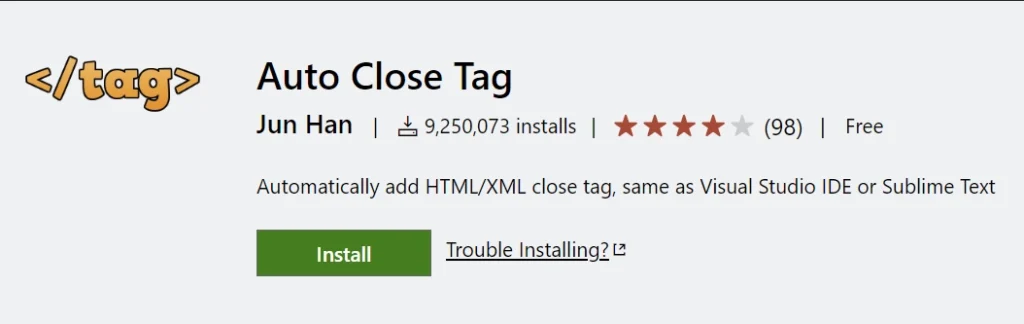 Auto Close Tag VS Code Extension for HTML and CSS Developers