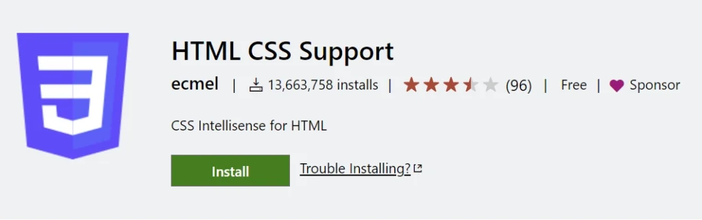 HTML CSS Support VS Code Extension for HTML and CSS Developers