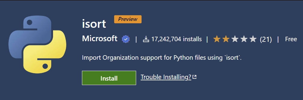 Isort VS Code Extension for Python Developers