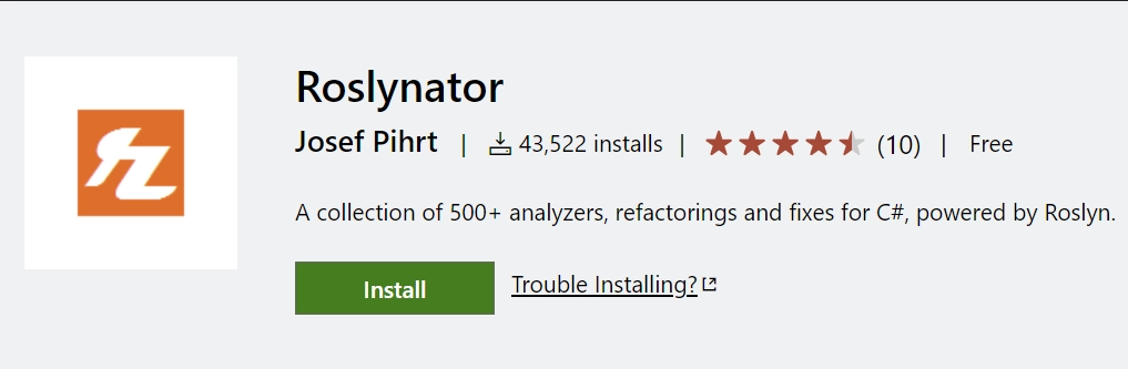 Roslynator VS Code Extension for CSharp Developers