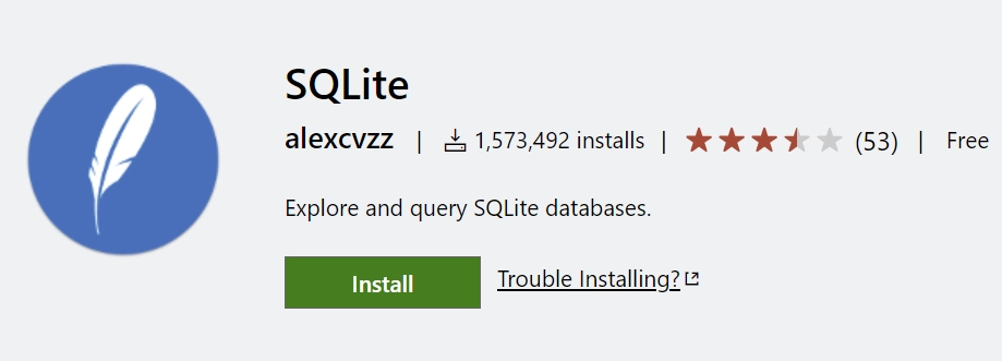 SQLite VS Code Database Client Extension
