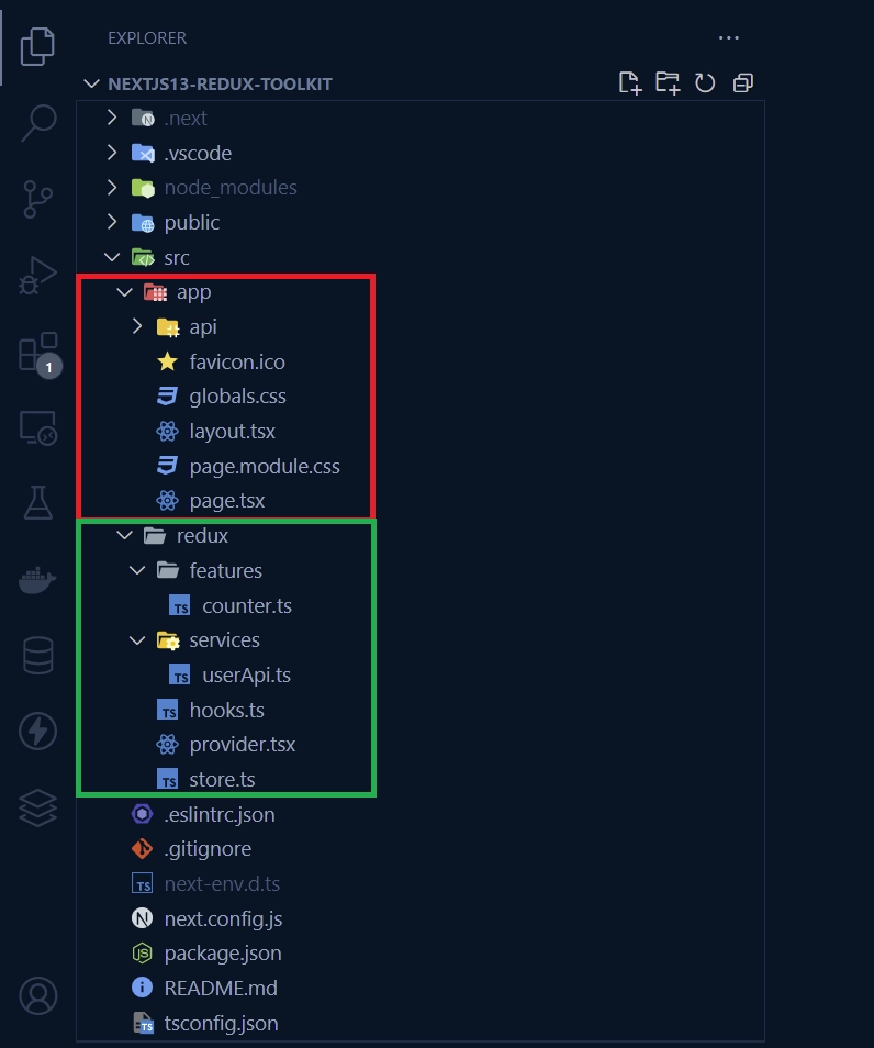 Folder Structure of the Next.js 13 and Redux Toolkit Project