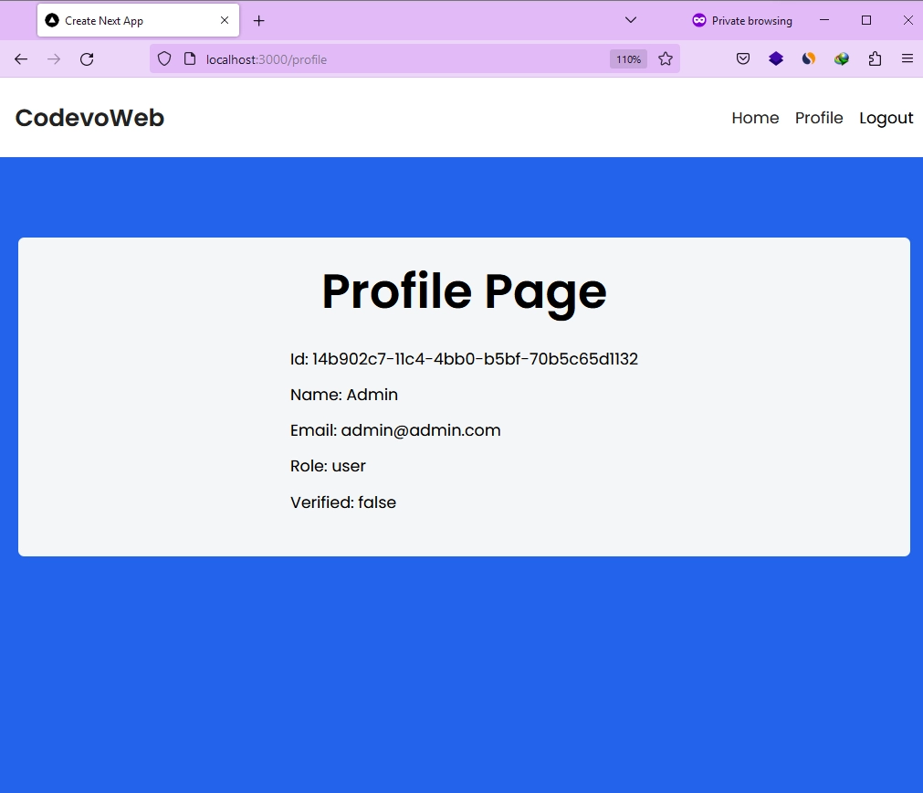 Next.js 13 User Registration and Login App View Profile Information