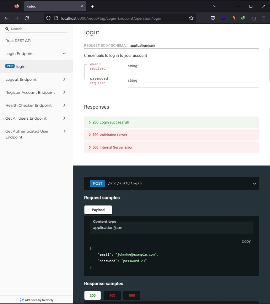 View the ReDoc UI to Test the API Endpoints