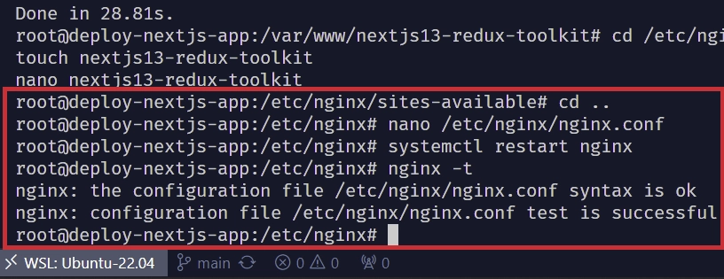 success response from nginx