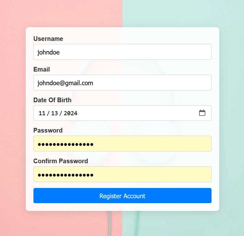 create the form and style it with css